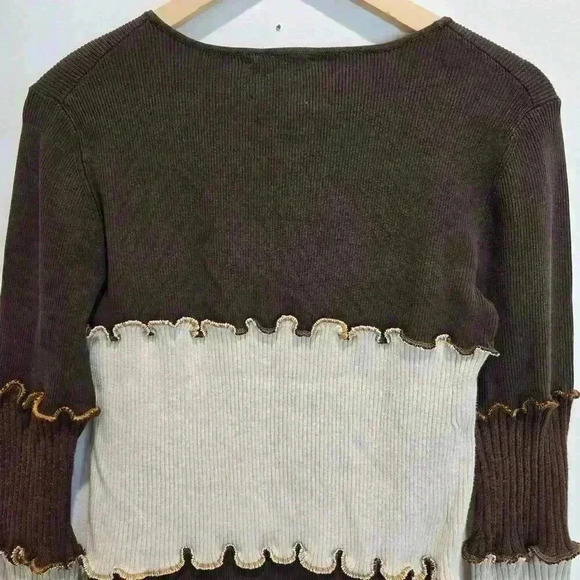 Steampunk Sisters Long Sleeve Ribbed Pullover Sweater Sz M Whimsygoth - Picture 10 of 13